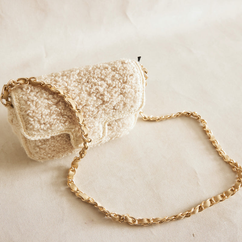 Aurora Cream Woollen Crossbody Bag