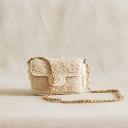 Aurora Cream Woollen Crossbody Bag