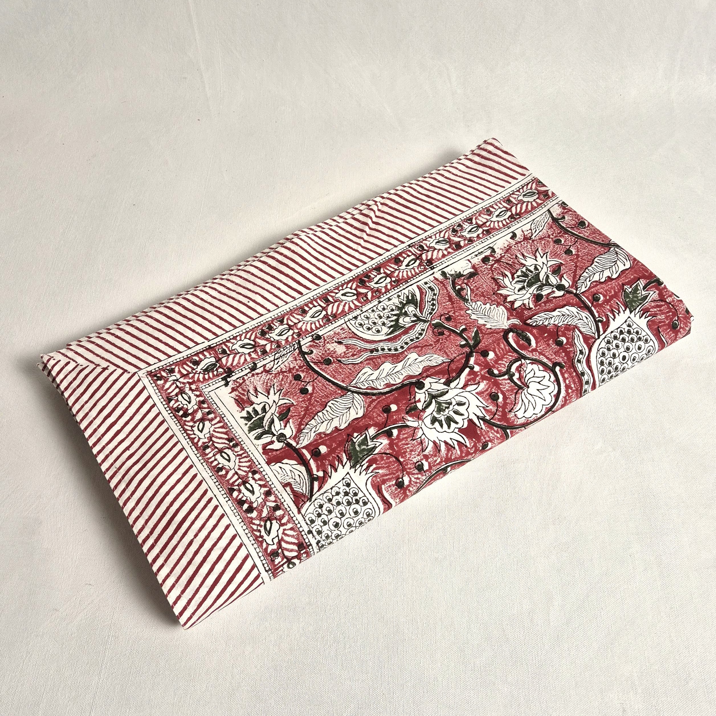 Cotton Tablecloth - Pomegranate Red