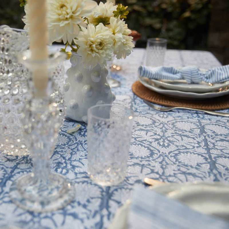 Cotton Tablecloth - Paradise Cornflour Blue