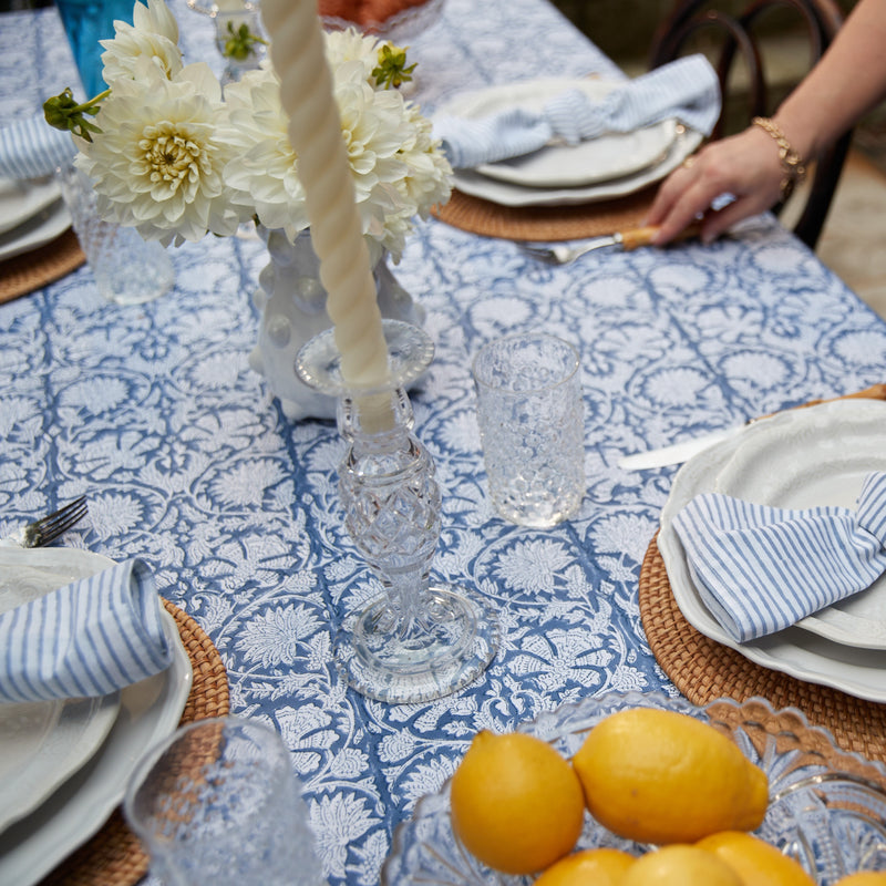 Cotton Tablecloth - Paradise Cornflour Blue