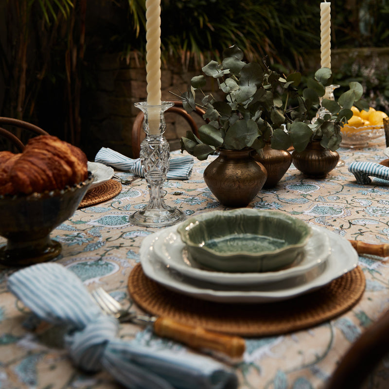 Cotton Tablecloth - Pomegranate Beige