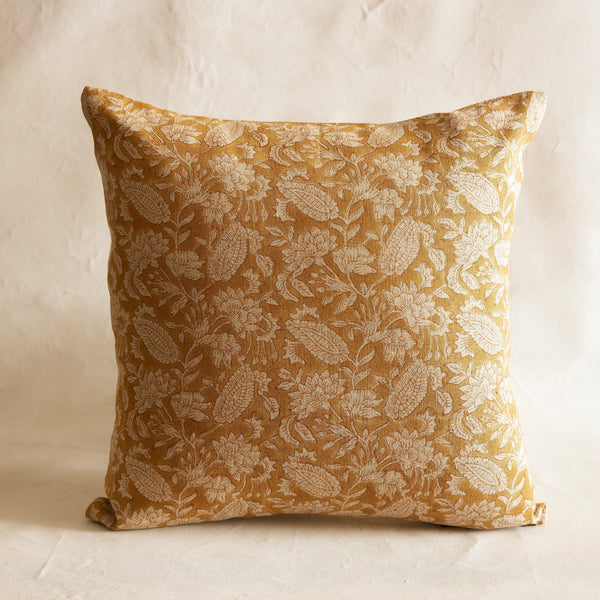 Jodhpur Ochre Linen Cushion