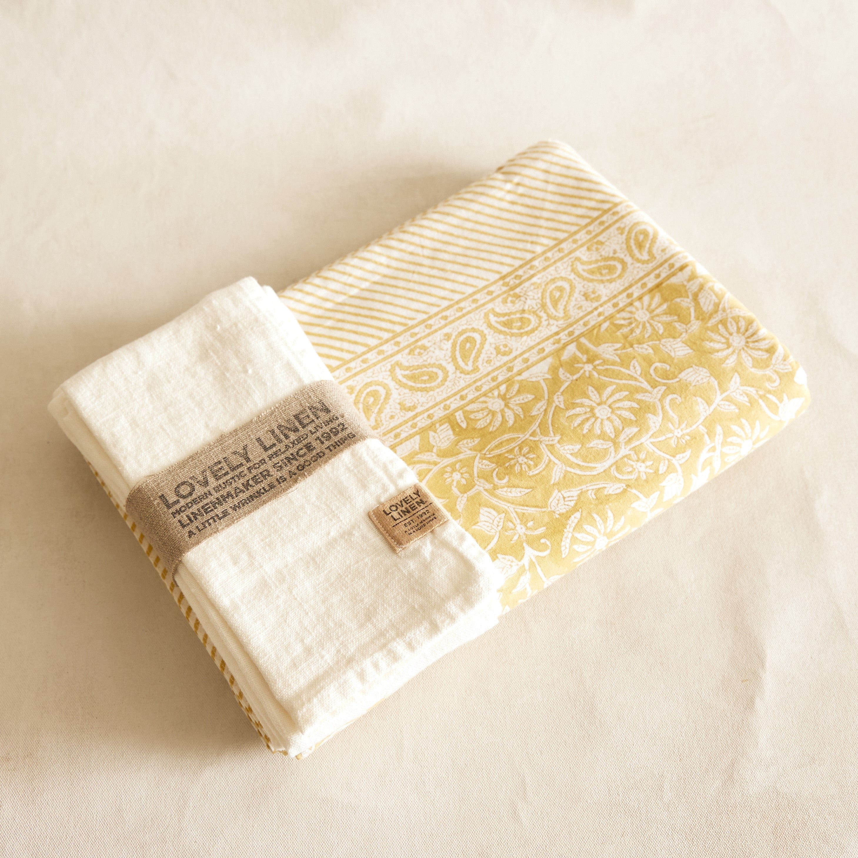 Cotton Tablecloth - Margerita Yellow