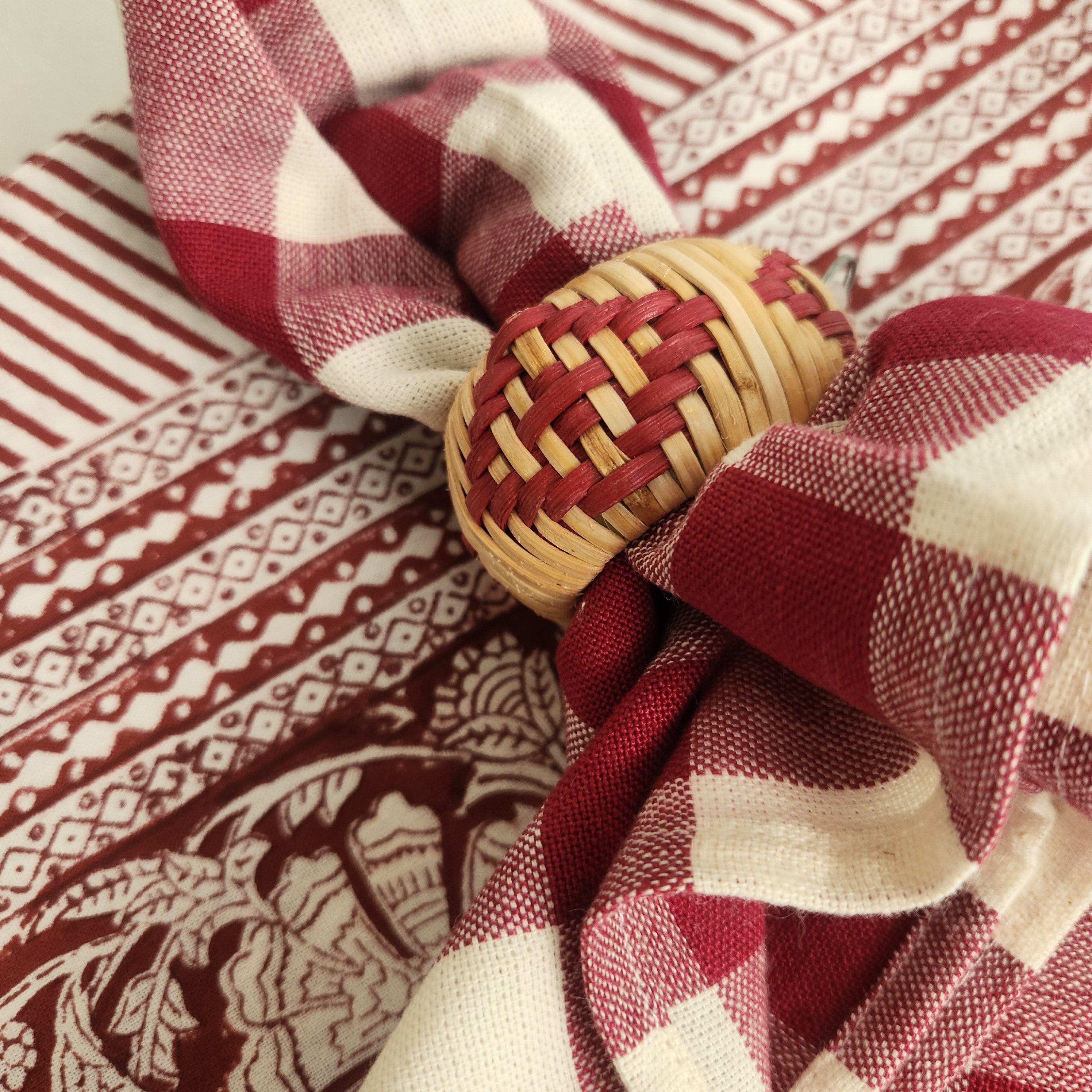 Cotton Tablecloth - Paradise Red