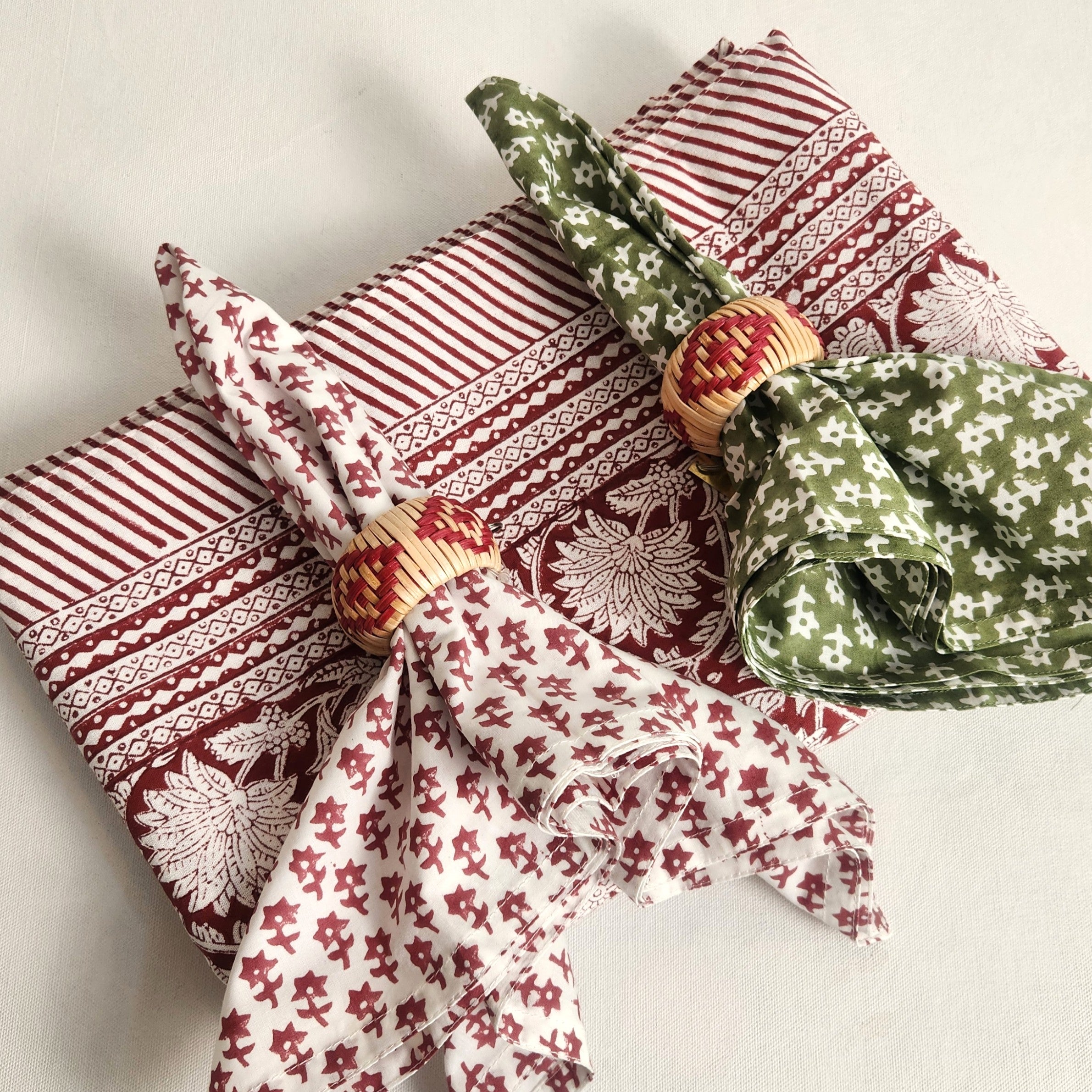 Cotton Tablecloth - Paradise Red