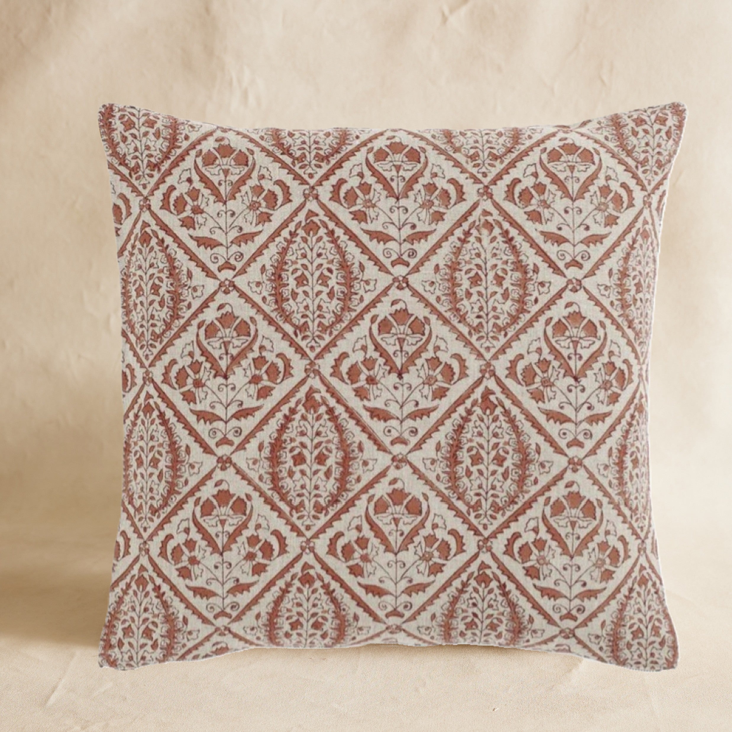 Jaipur Terracotta Linen Cushion
