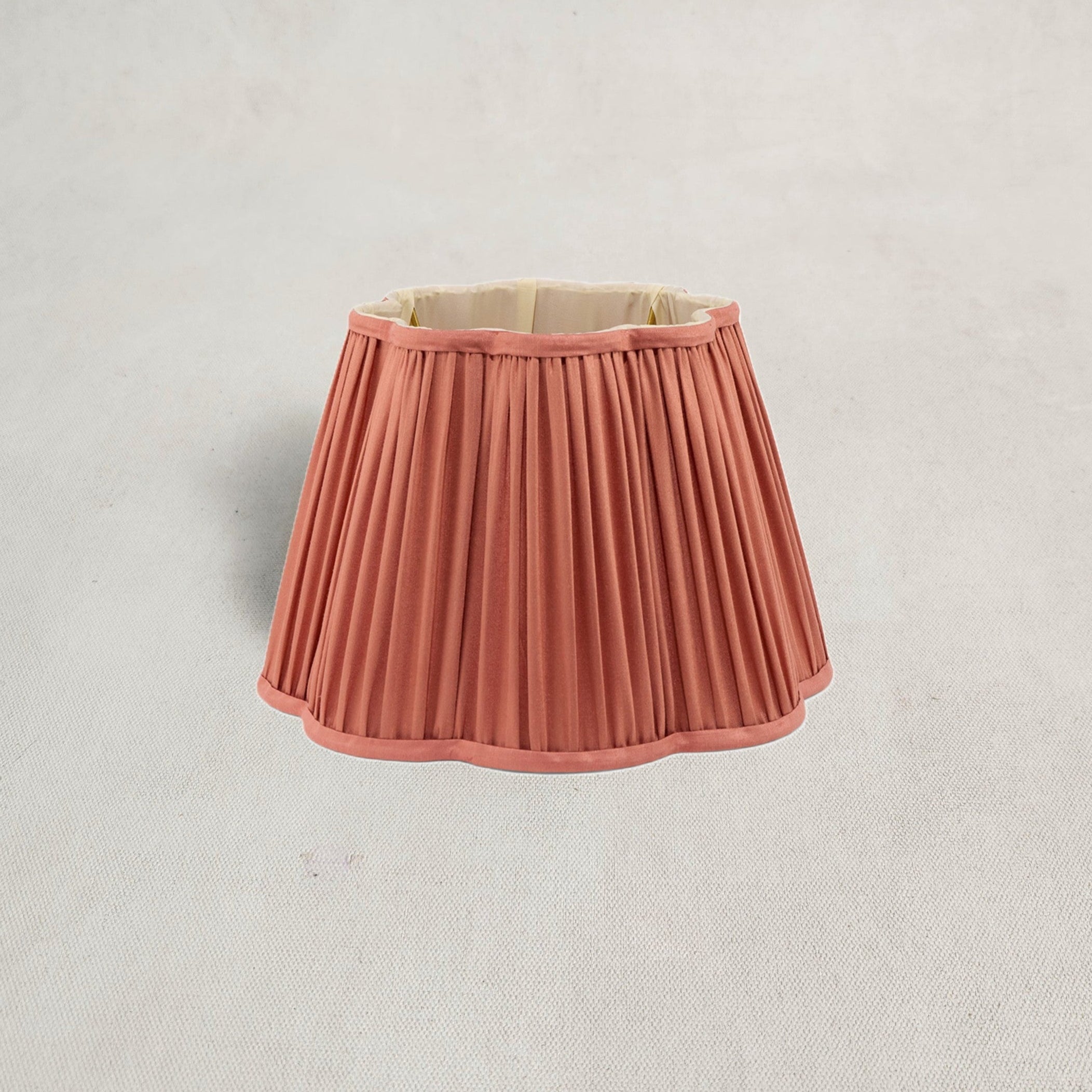 Diya Scalloped Silk Lampshade - Bronze