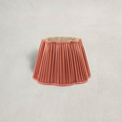 Diya Scalloped Silk Lampshade - Bronze