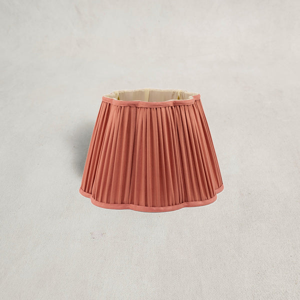 Diya Scalloped Silk Lampshade - Bronze