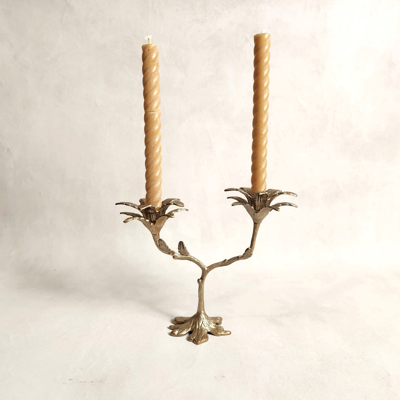 Palash double Palm Candleholder