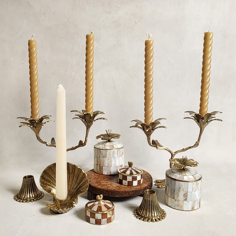 Palash double Palm Candleholder