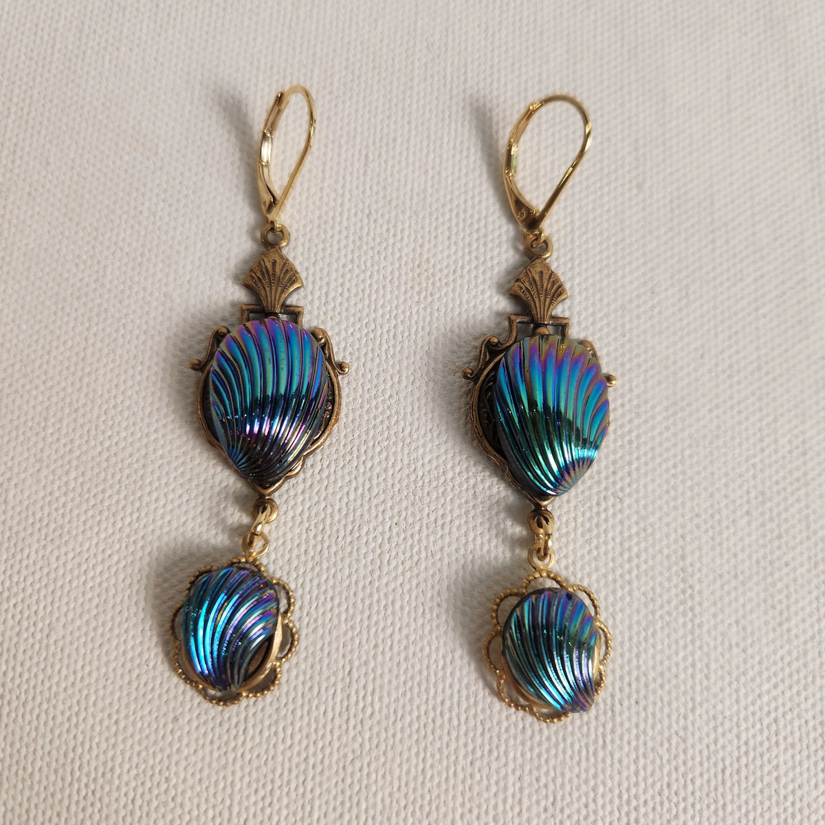 Sublime Schiaperelli Sea Crystal Earrings