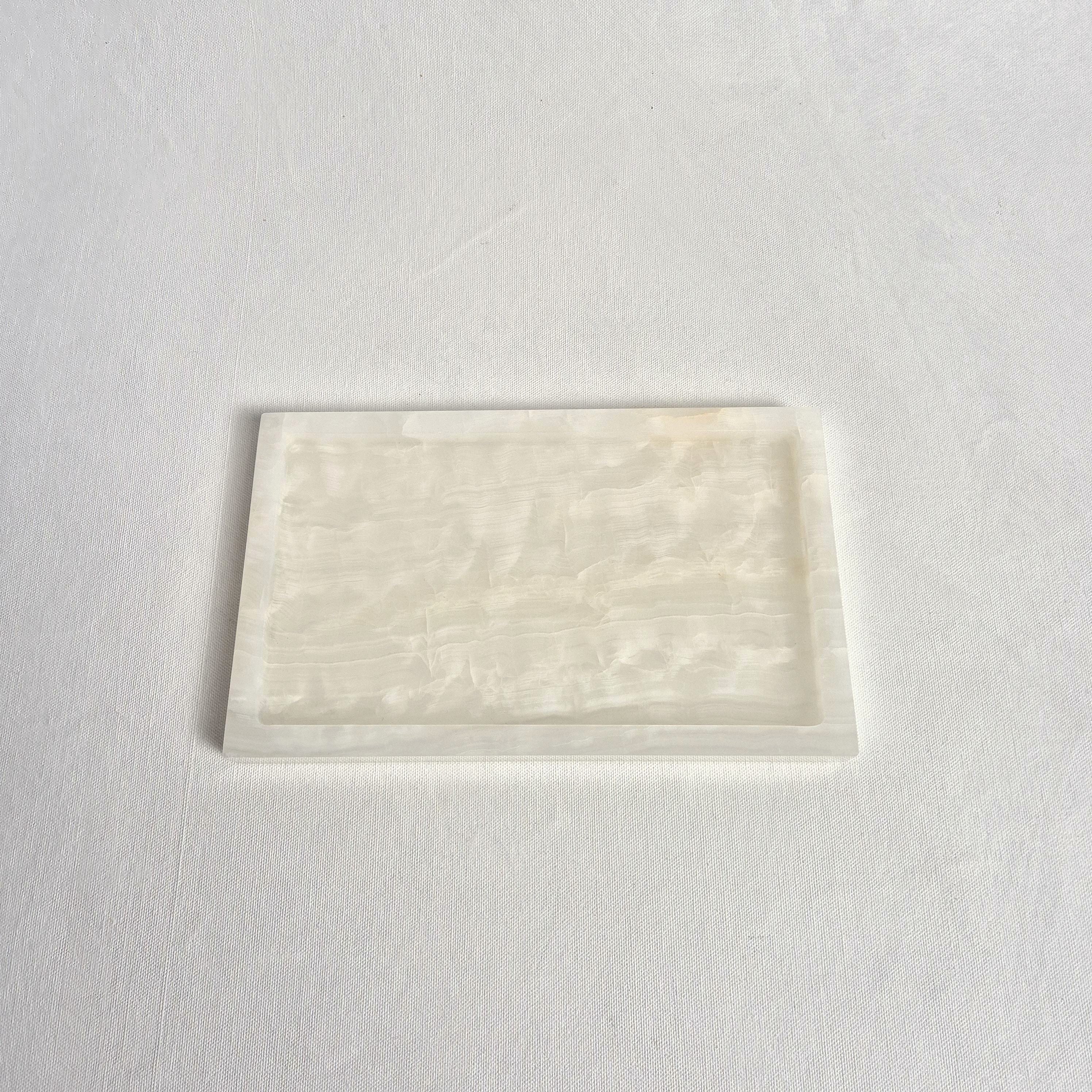 Lunar Vanity Tray - White Onyx