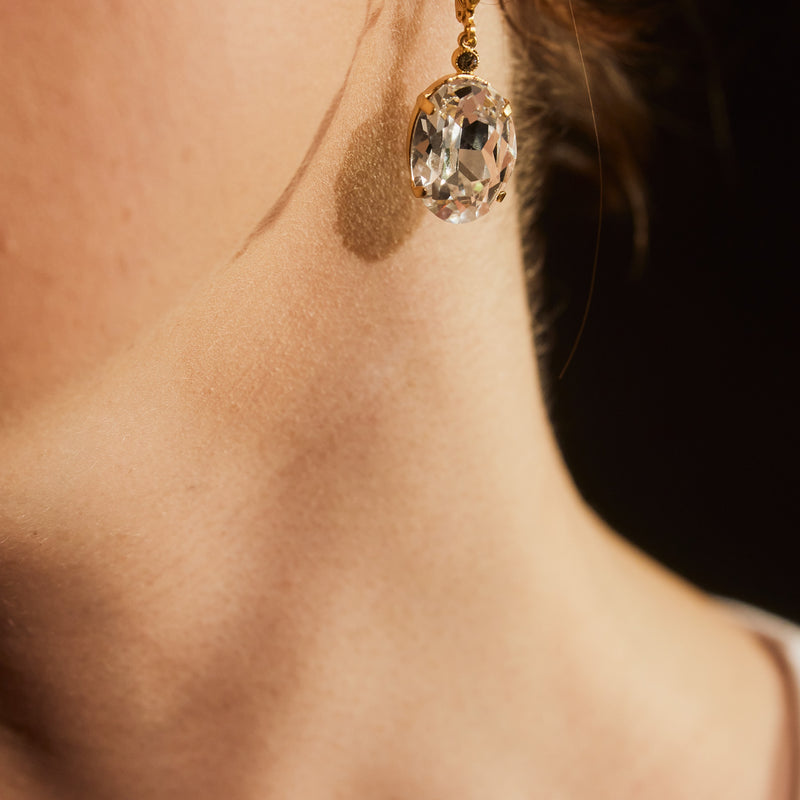 Eloise- Clear Crystal Earrings