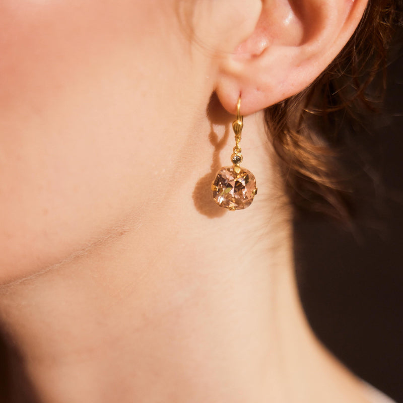 Florence- Pink Crystal Earrings