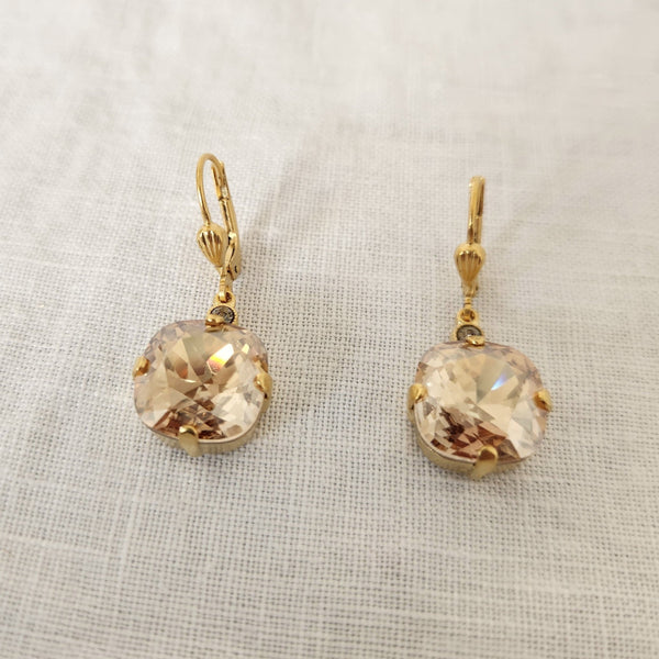 Florence- Champagne Crystal Earrings