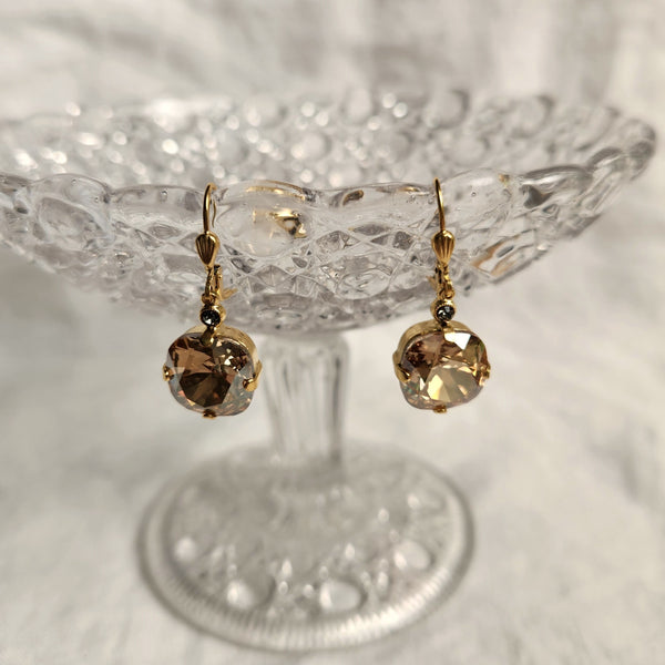 Florence- Champagne Crystal Earrings