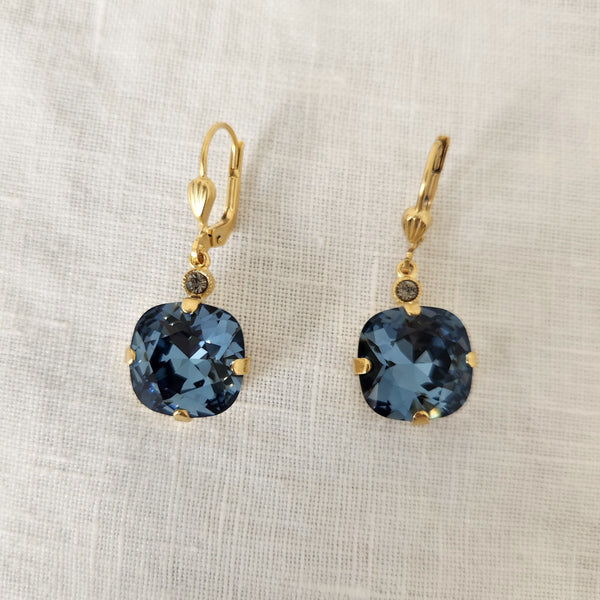 Florence- Deep Blue Crystal Earrings