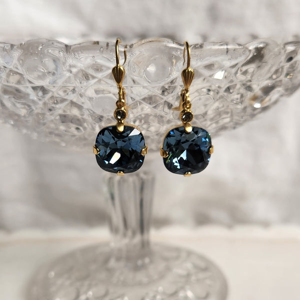 Florence- Deep Blue Crystal Earrings