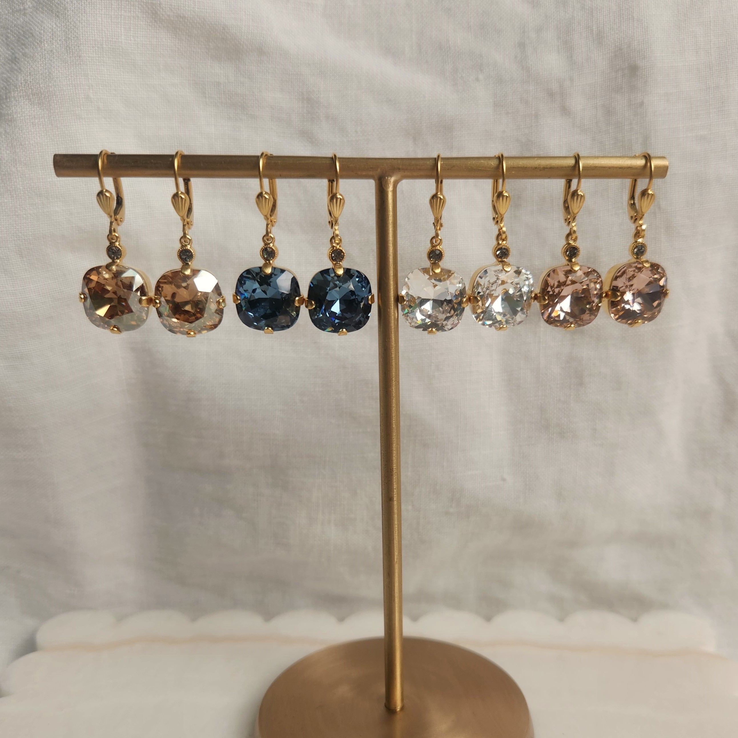 Florence- Champagne Crystal Earrings