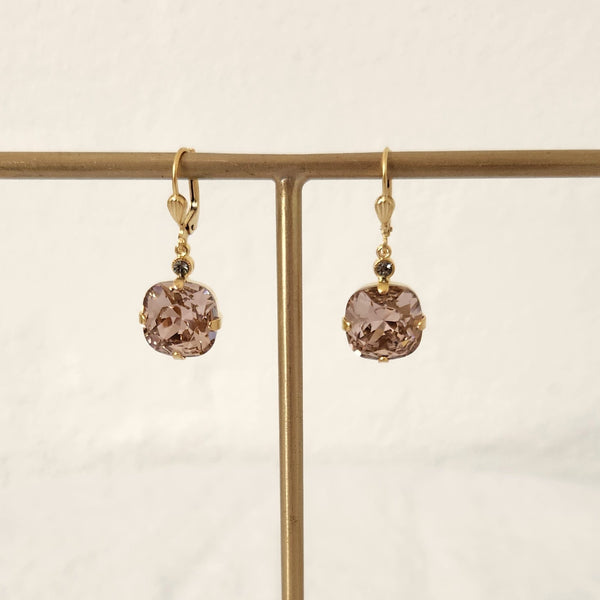 Florence- Pink Crystal Earrings