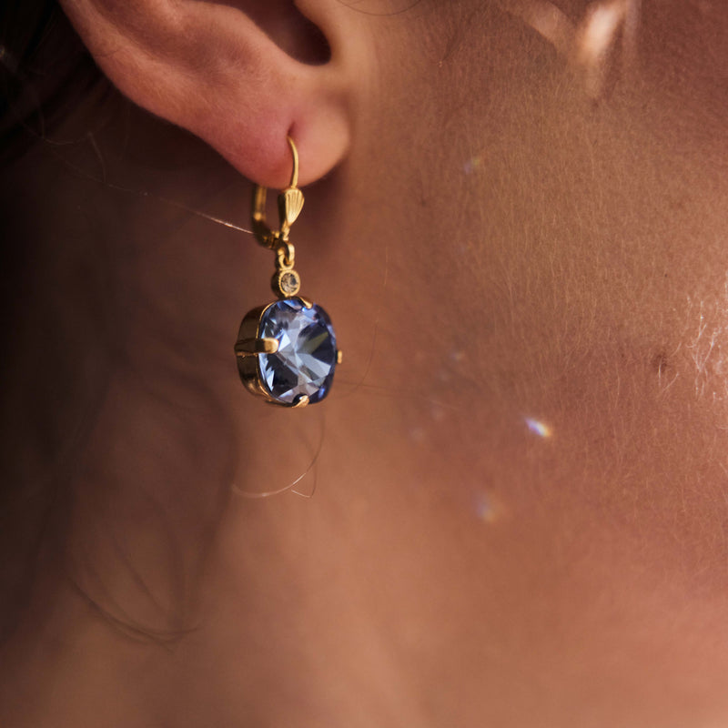 Florence- Deep Blue Crystal Earrings