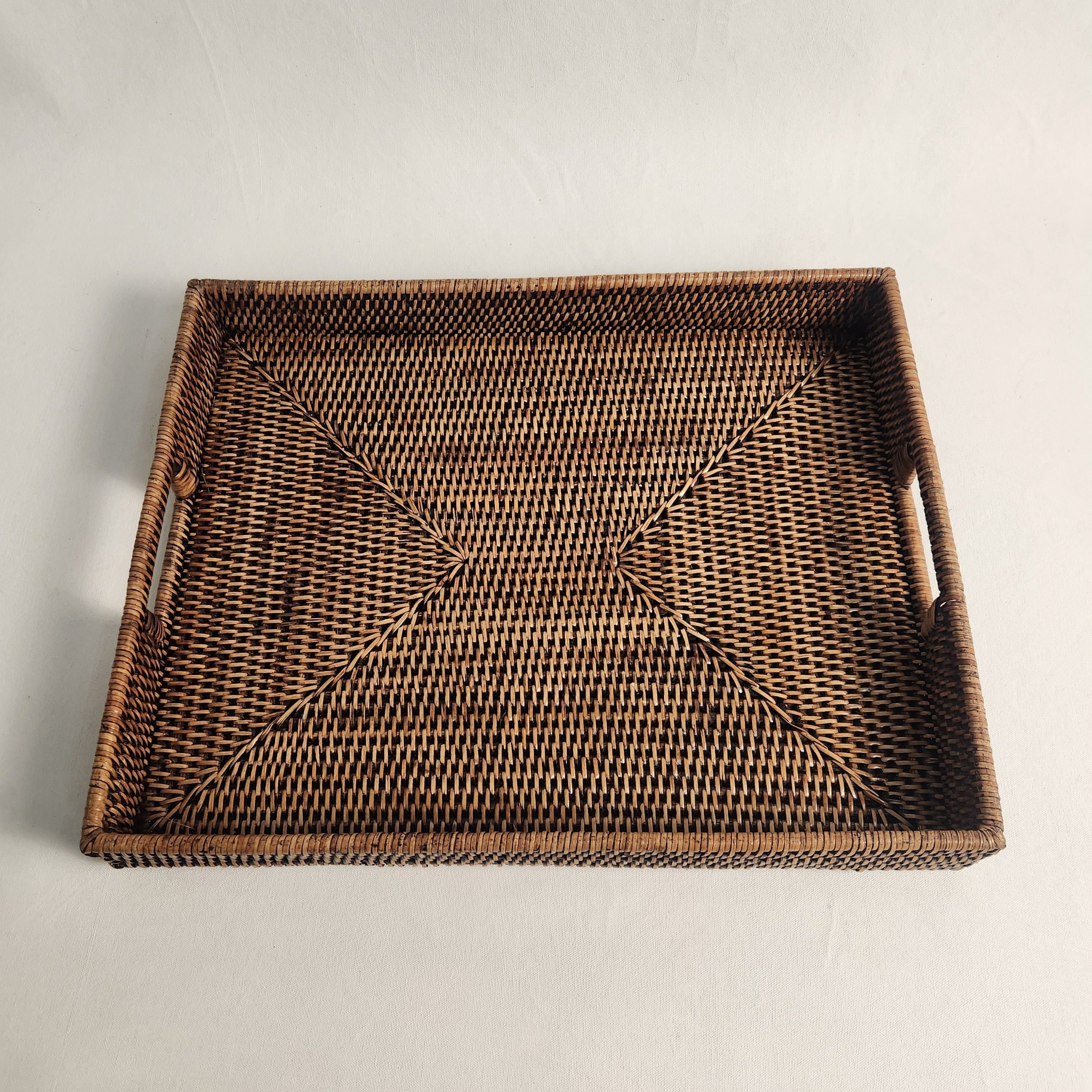Rattan Rectangular Tray - Large