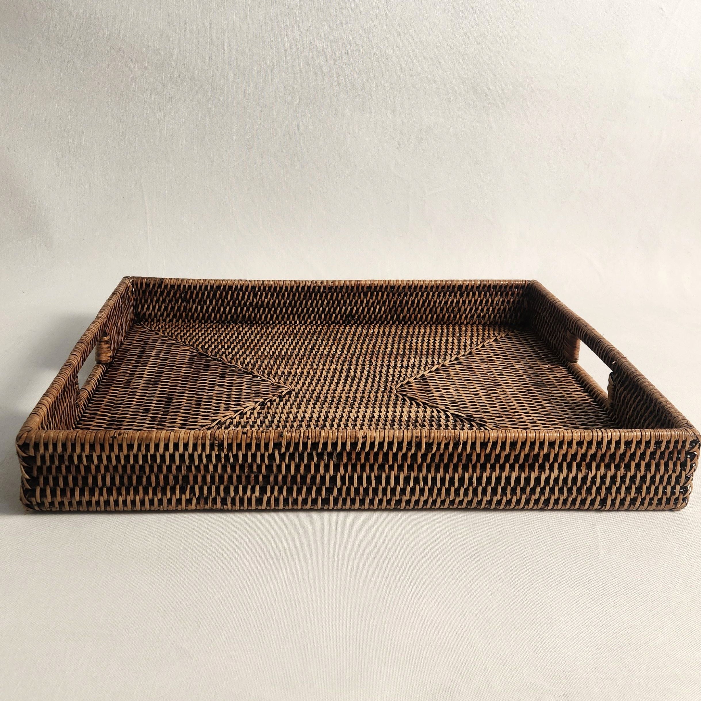 Rattan Rectangular Tray - Large
