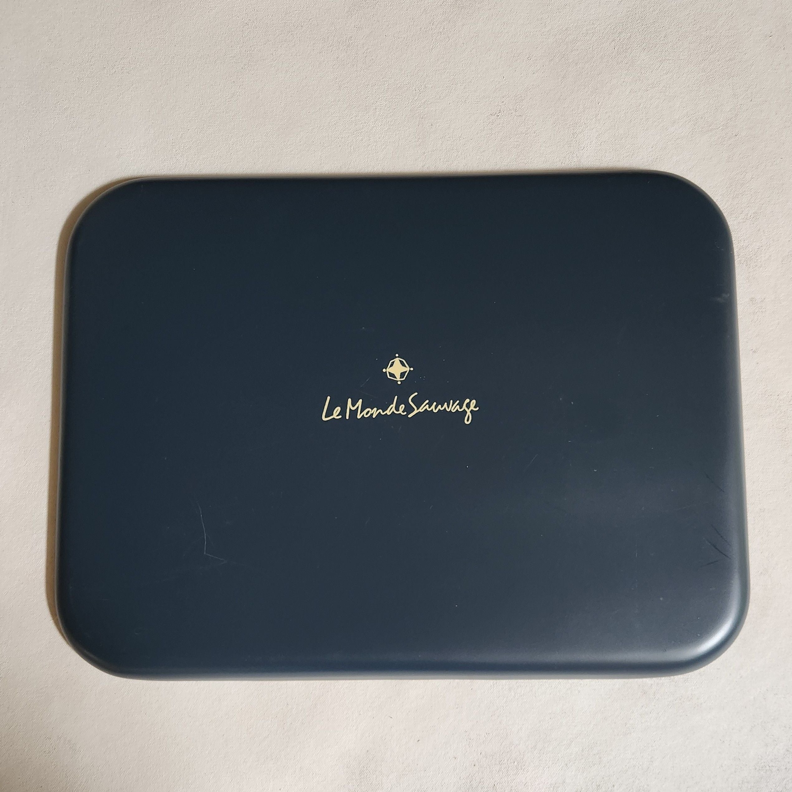 Large Enamelled Tray - Carreaux