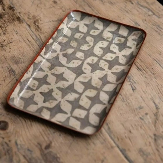 Small Enamelled Tray - Stars