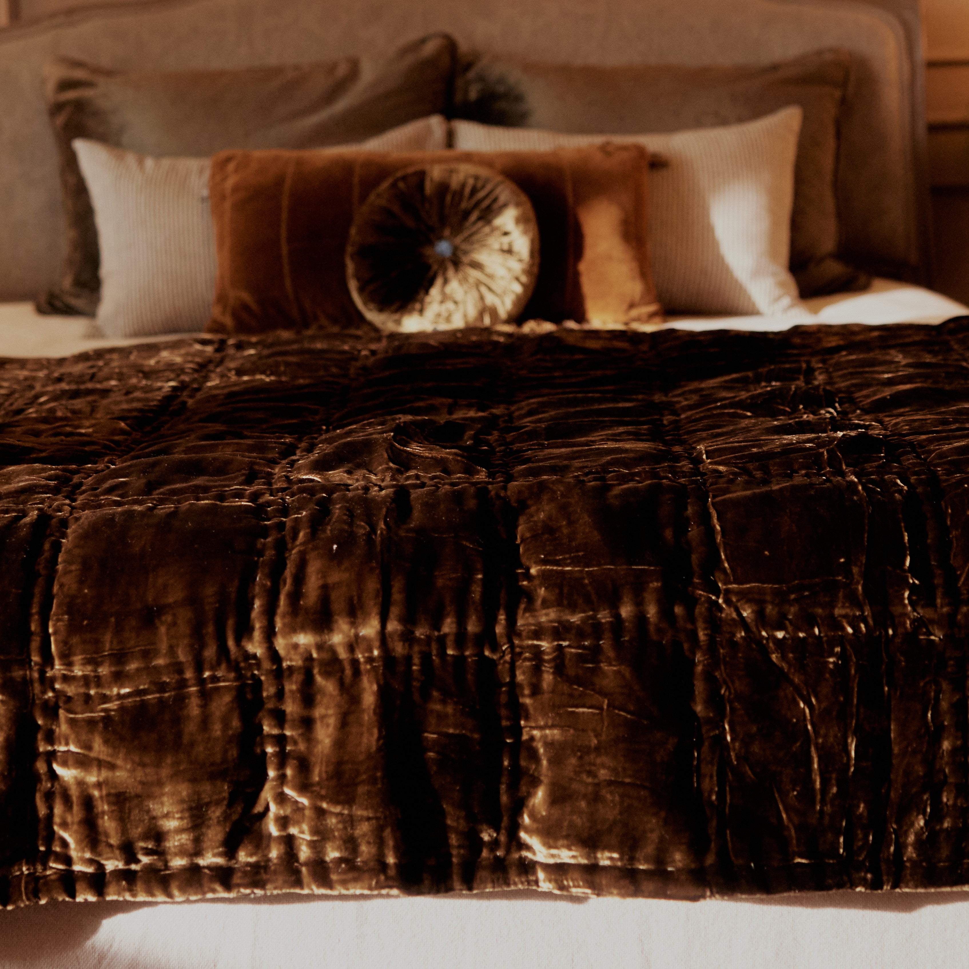 Goa by Night Quilt - Owaka Brown