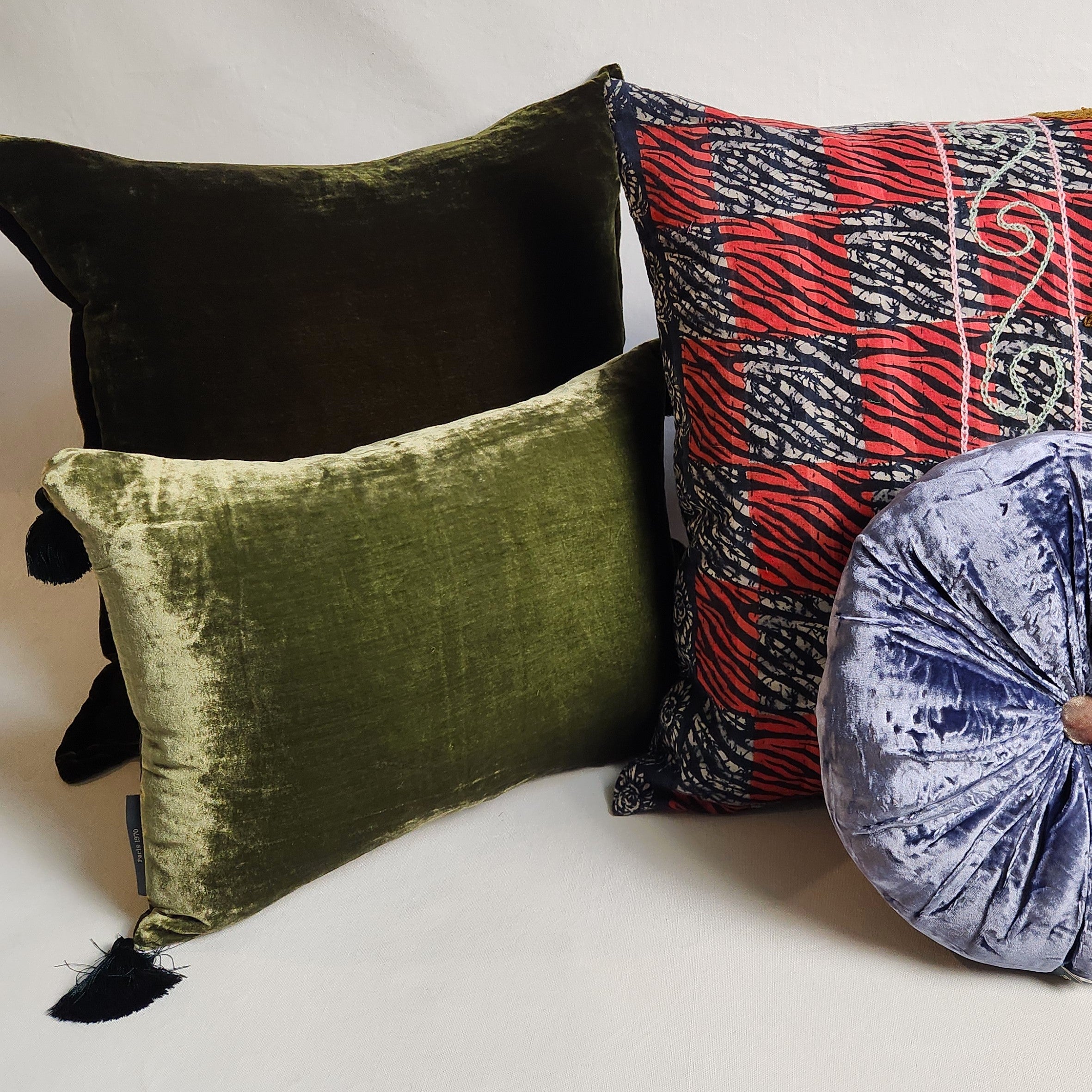 Pompom Cushion - Artichoke