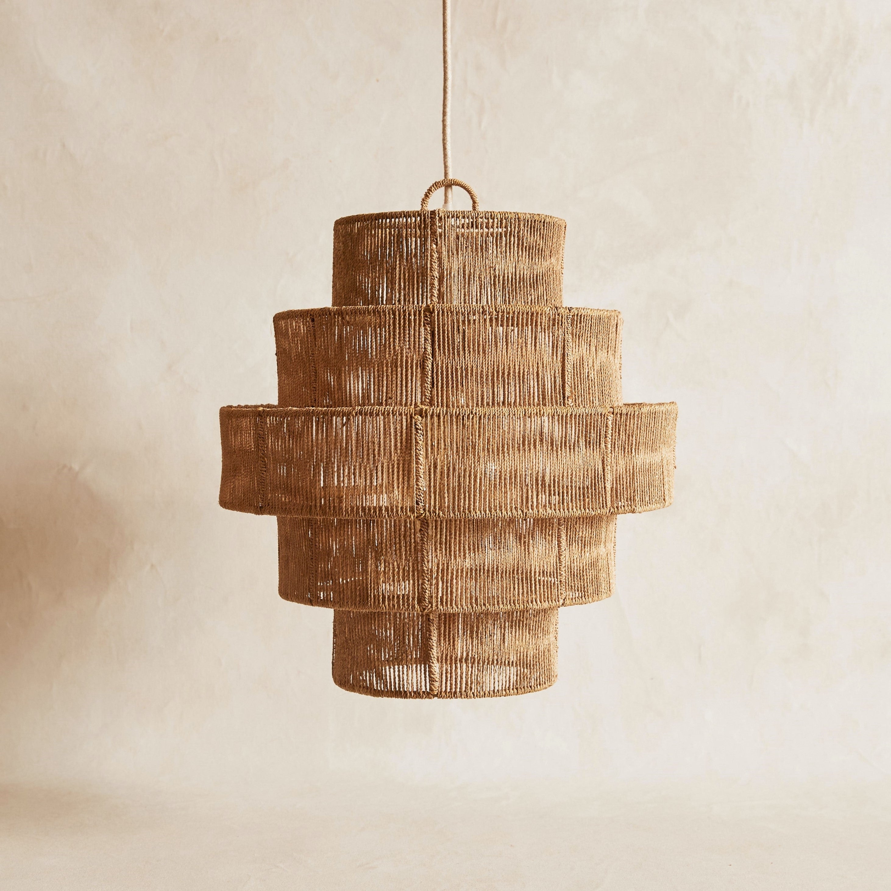 5 Tier Pendant Light with Linen Cord
