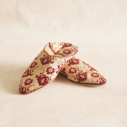 Babouche Slippers - Burgundy