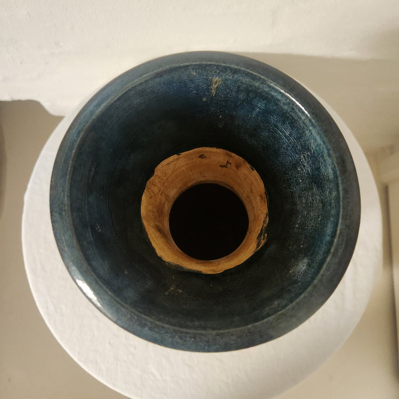 Dark Blue Vase Chinese Tang Style