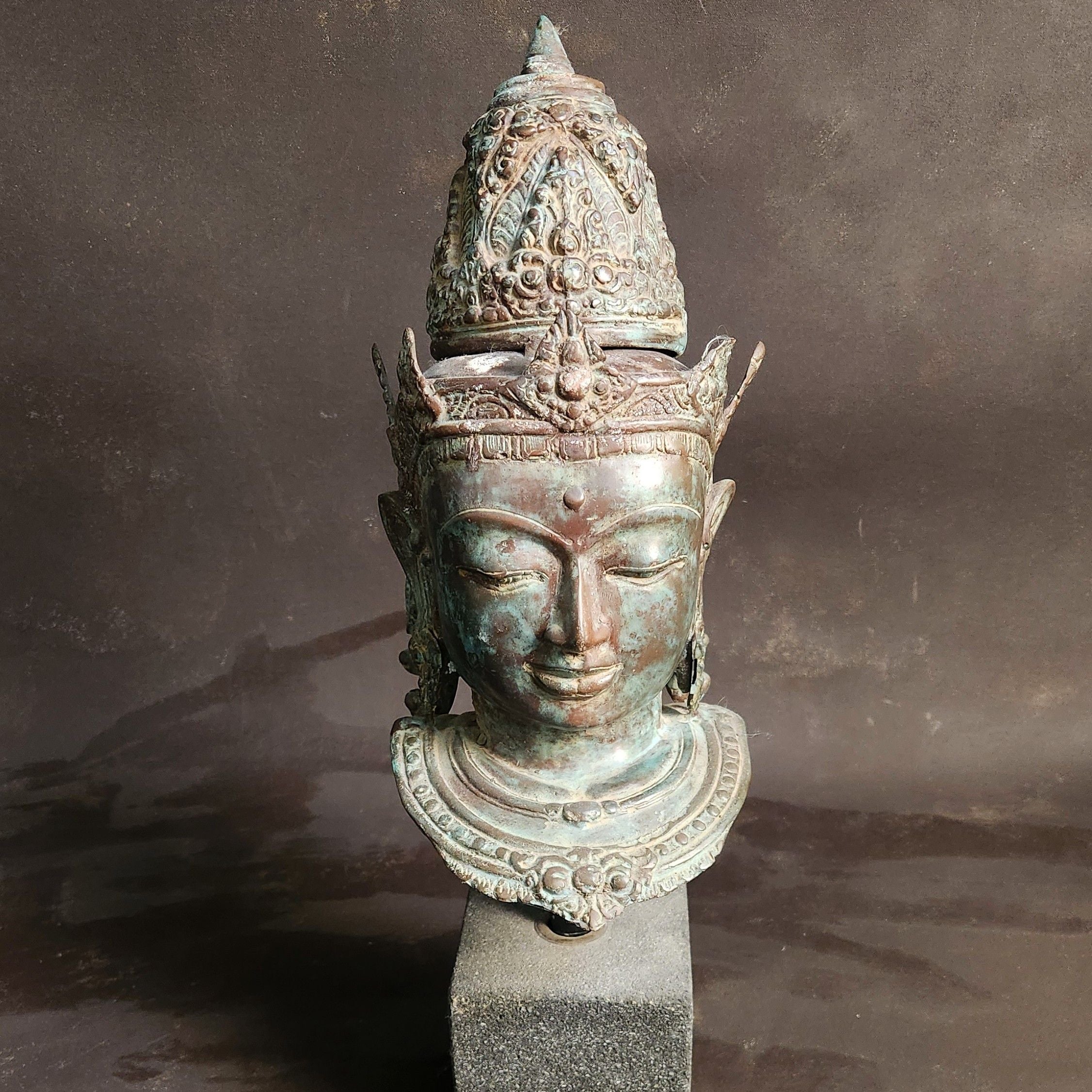 Bronzed Buddha Head