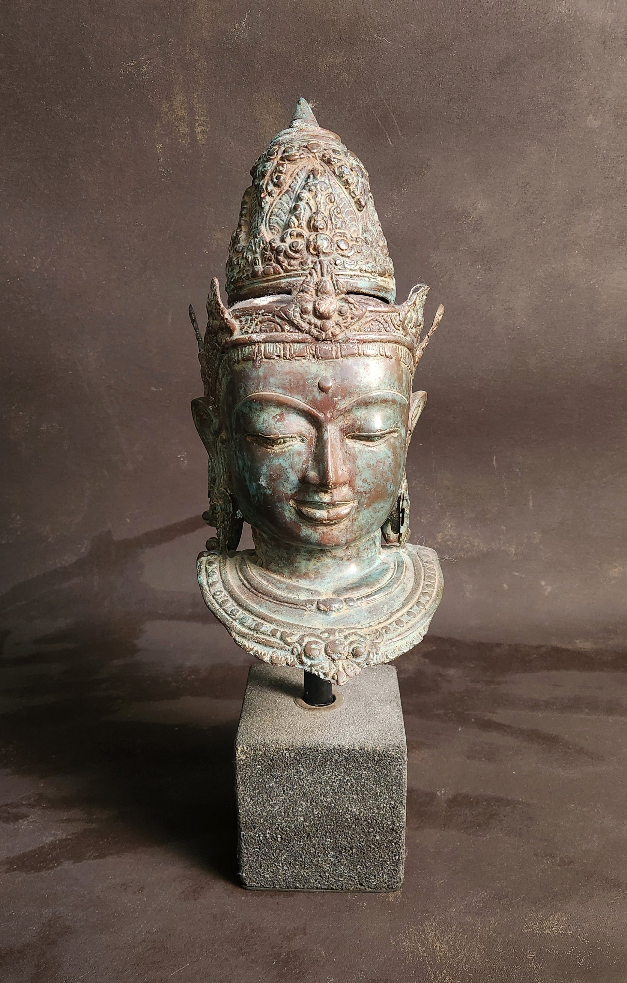 Bronzed Buddha Head