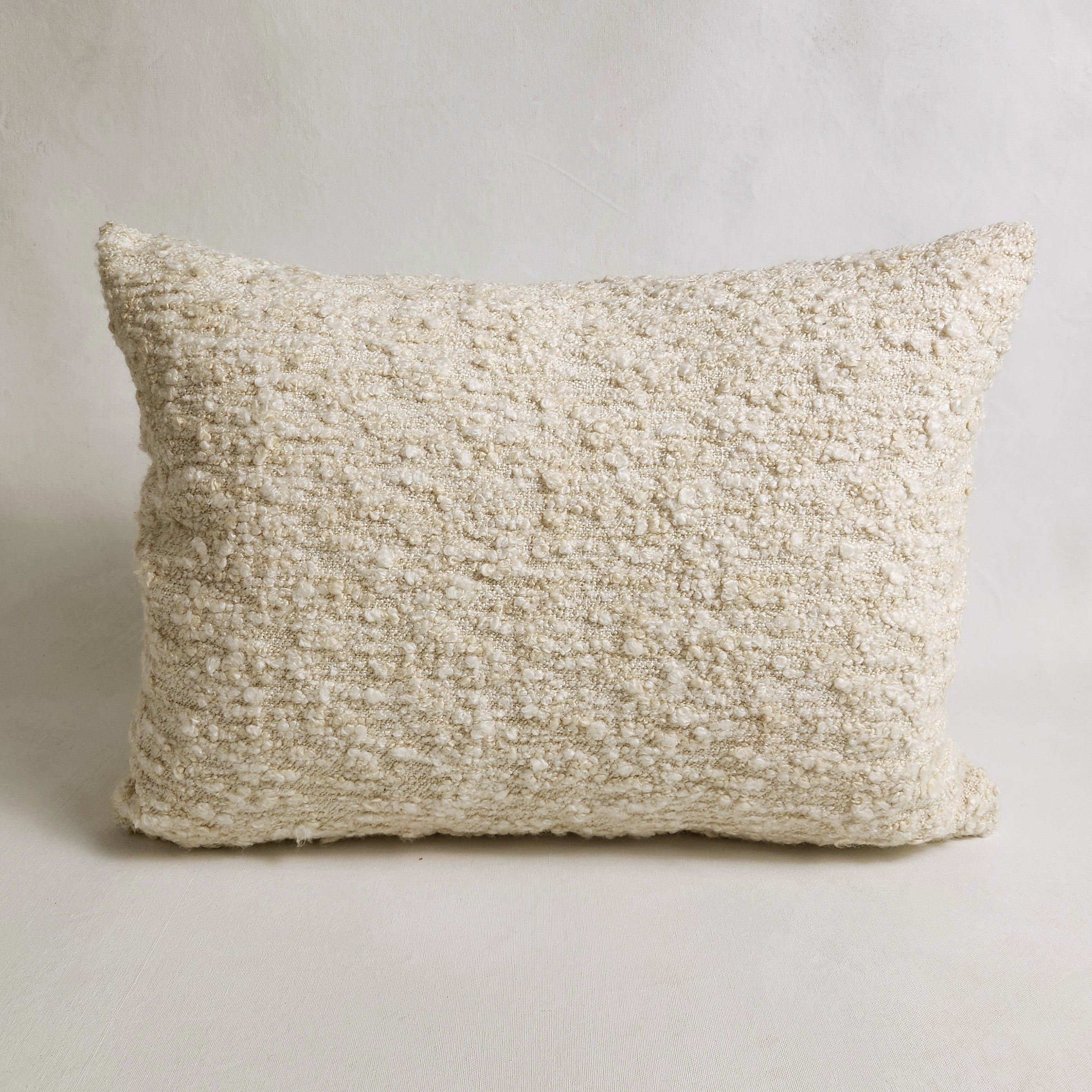 Beautiful Clotted Cream Boucle Lumber Cushion