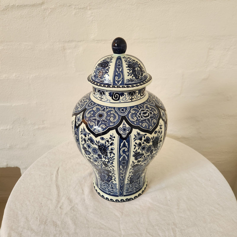 Delft Vintage Royal Sphinx Vase with Ball Lid by Boch