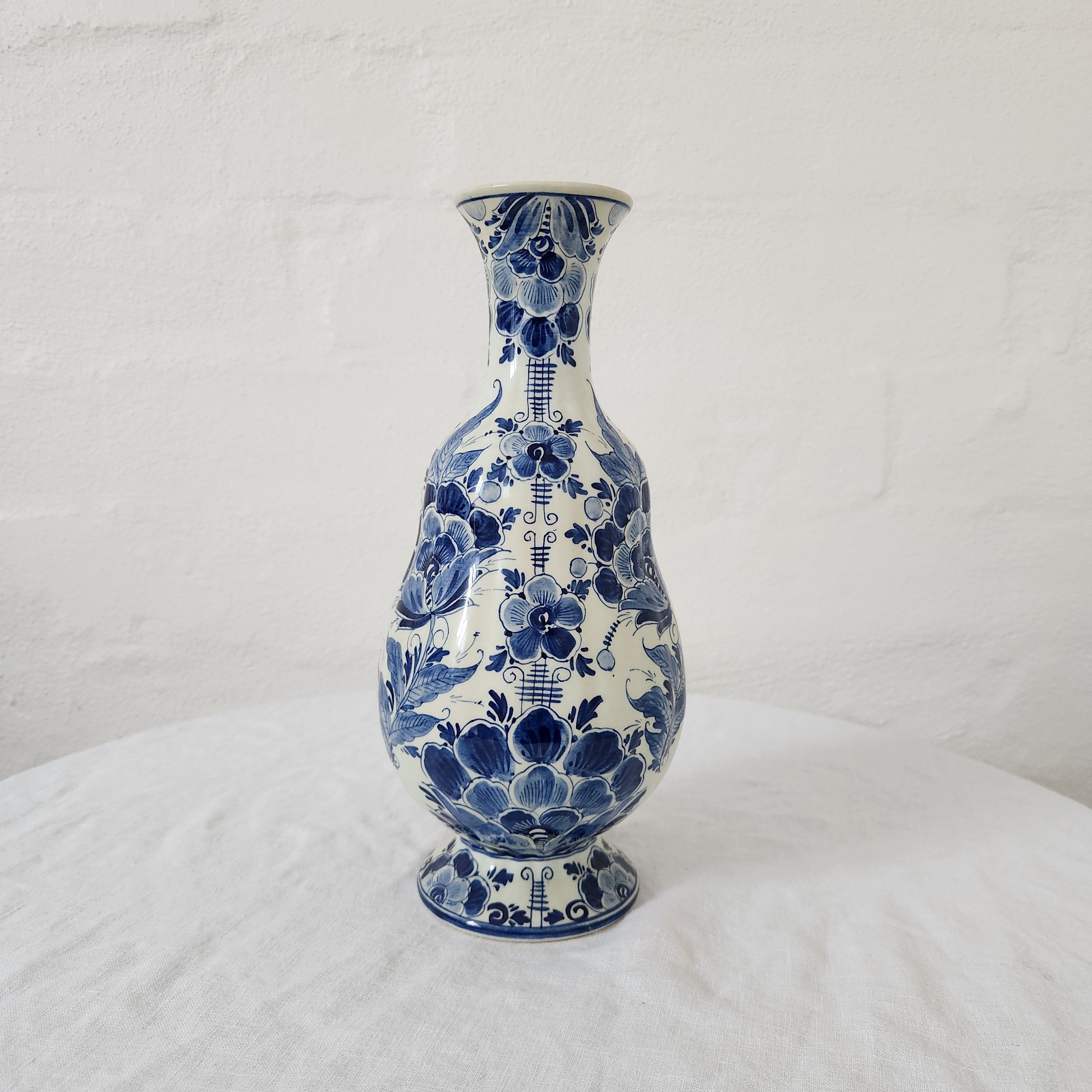 Vintage Regina Hand Painted Delft Blue Vase