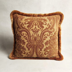 Antique French Jacquard cushion