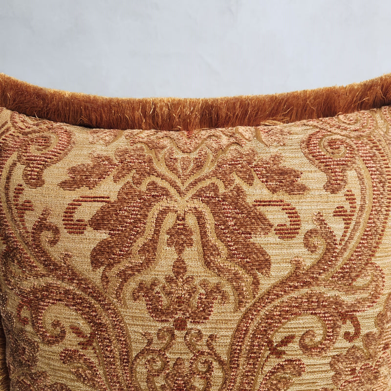 Antique French Jacquard cushion