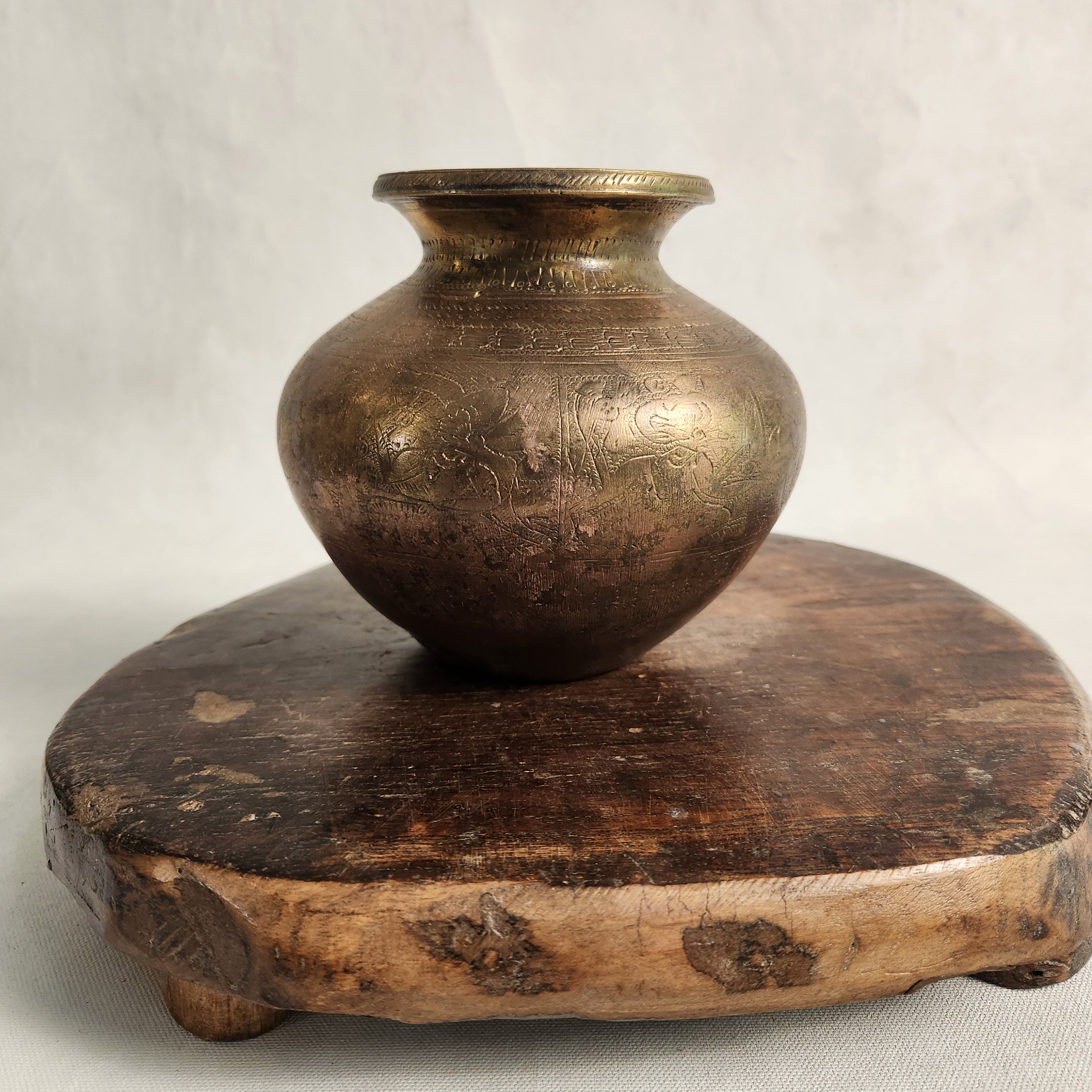 Large Brass Bud Vase