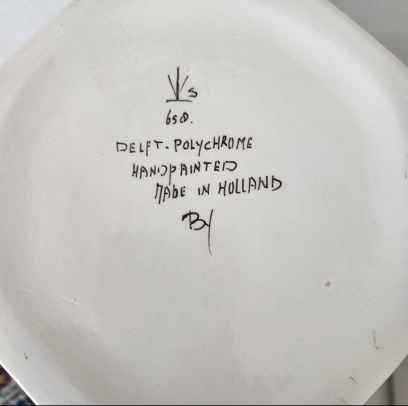 Glorious Large Polychrome Dutch Delft Lidded Pot