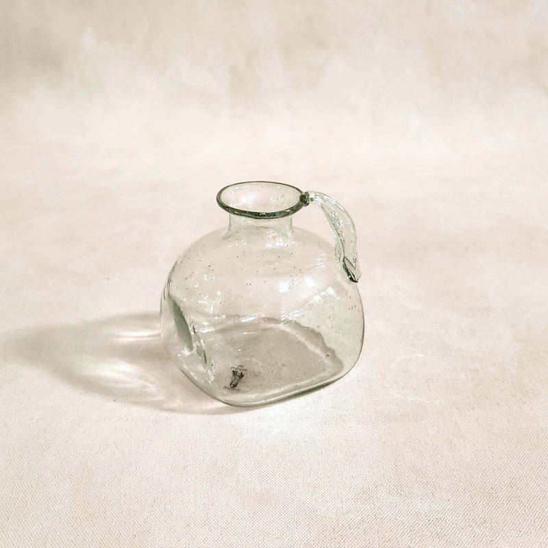 Bagno Carré  Glass Vase  (with handle) - Clear