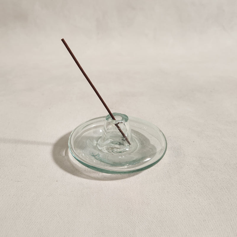 Glass Incense Holder - Clear