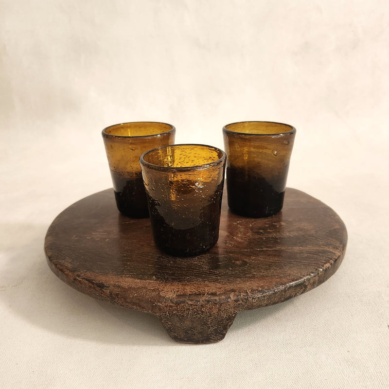 Lyonnais Quinquet Glass   - Dark Brown