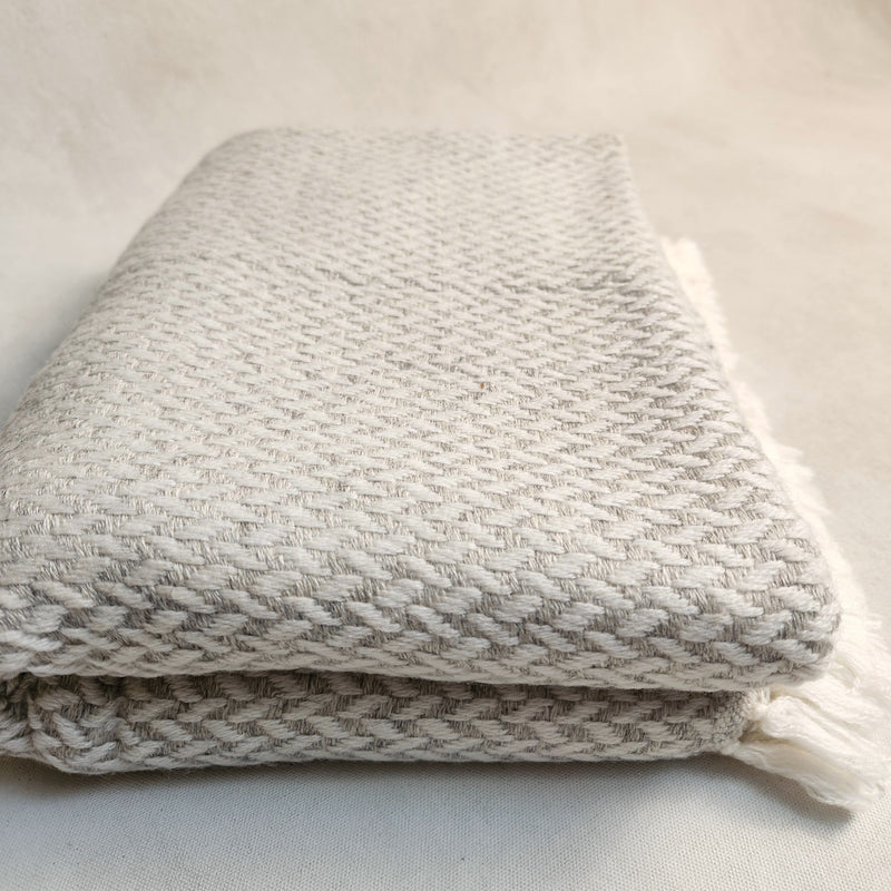 Cashmere Throw - Copenhagen Silver