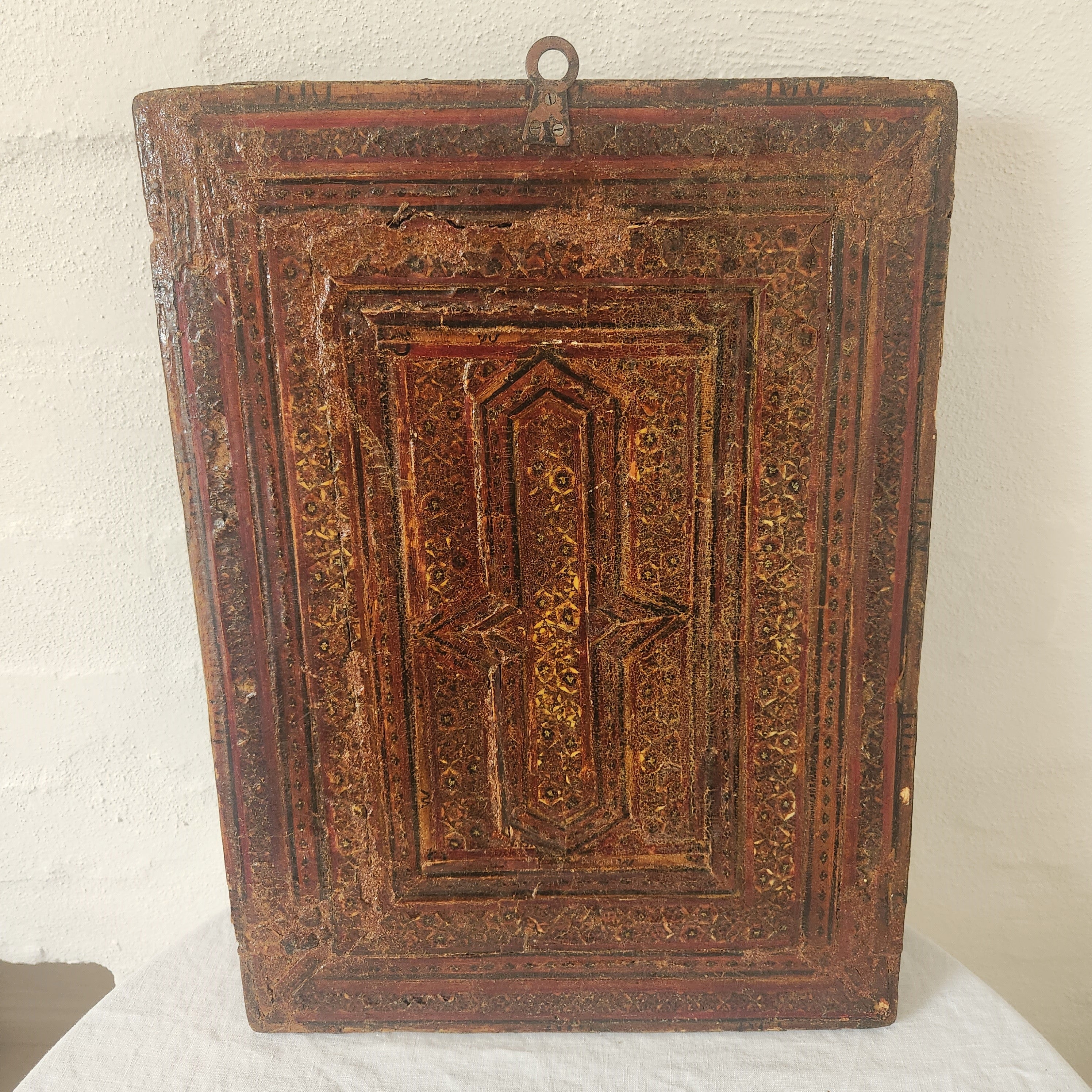 Antique Persian Hand Painted Wedding Mirror
